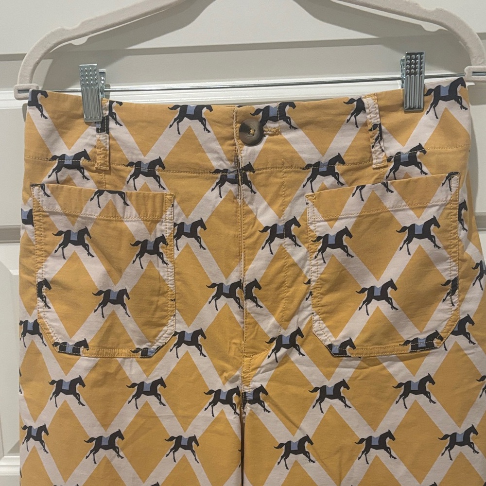 Maeve Colette Yellow Horse/Equestrian Print Pants - Picture 2 of 5